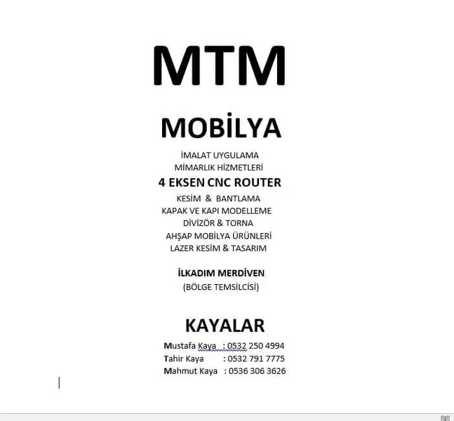 mtm Kayalar Mobilya Mimari Tasarım - Photo 6